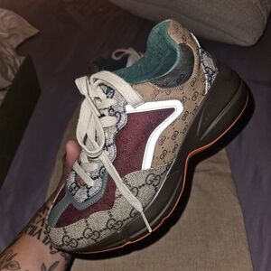 Gucci Rhyton Brick Red Sneakers